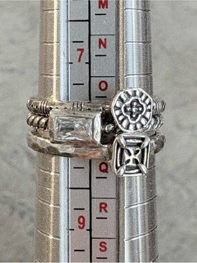 Silpada 925 Sterling Silver Stackable Ring Set, Size 8